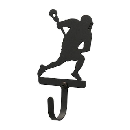 Village Wrought Iron Village Wrought Iron WH-192-S Lacrosse Player Wall Hook Small - Black WH-192-S